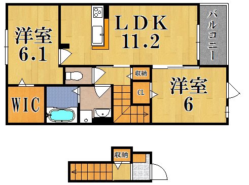 エアリーサウス 202号室 間取り