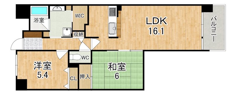 ディアステージ奈良三条 205号室 間取り