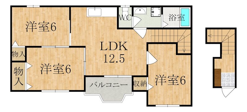 ロジュマンＭＴＯ 201号室 間取り