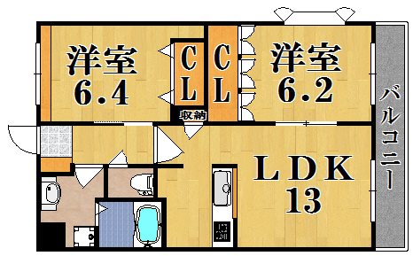 ウィルコートⅡ 301号室 間取り
