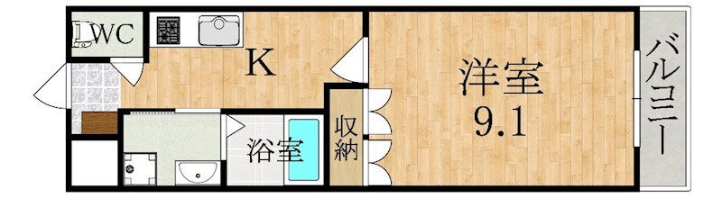 ゴールド・クレスト 206号室 間取り