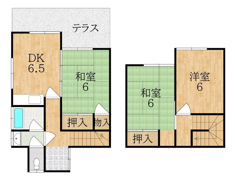 あやめ池南5丁目戸建 間取り図