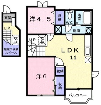 パークサイドコート1 201号室 間取り