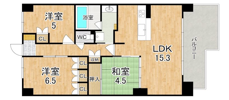 ファインフラッツ奈良町三条 308号室 間取り