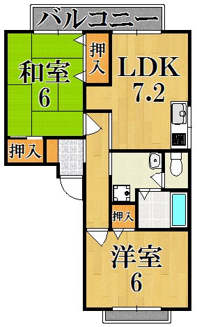 トゥインクル　B棟 102号室 間取り