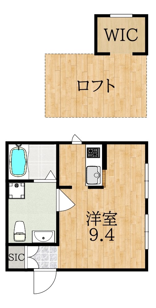カサフェリス富雄弐番館 101号室 間取り