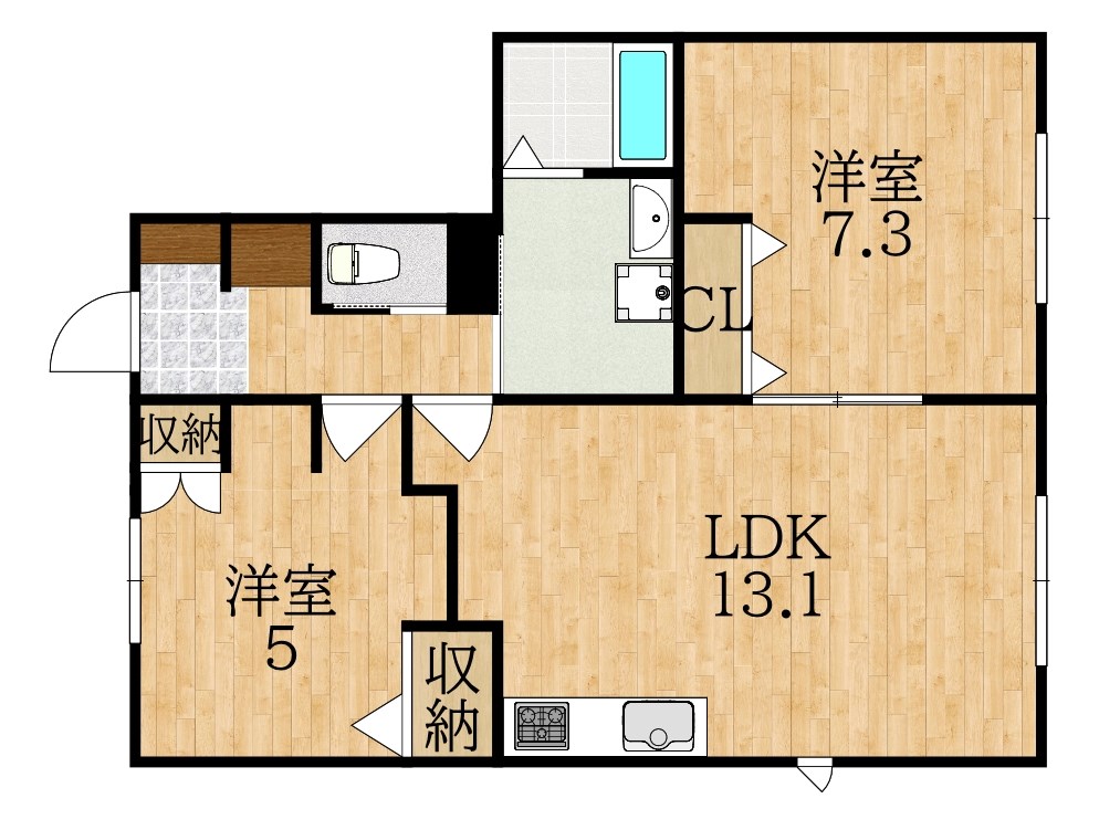 ボヌール学園前 間取り図