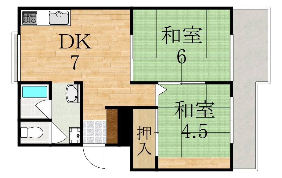 森田マンション 311号室 間取り