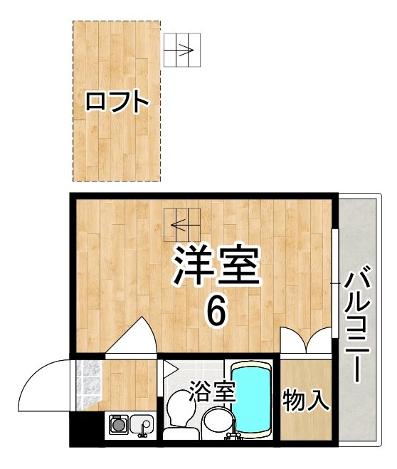 グランデ高天 207号室 間取り