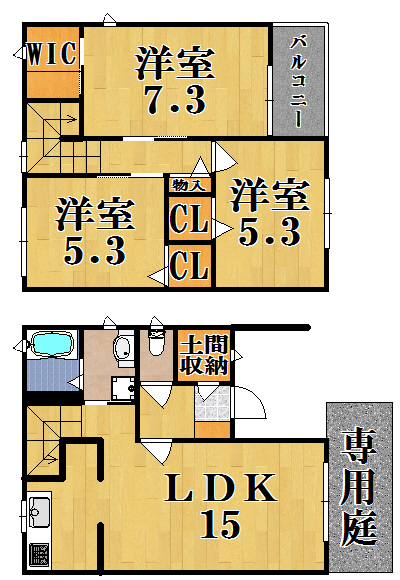 パルコートＢ 間取り図