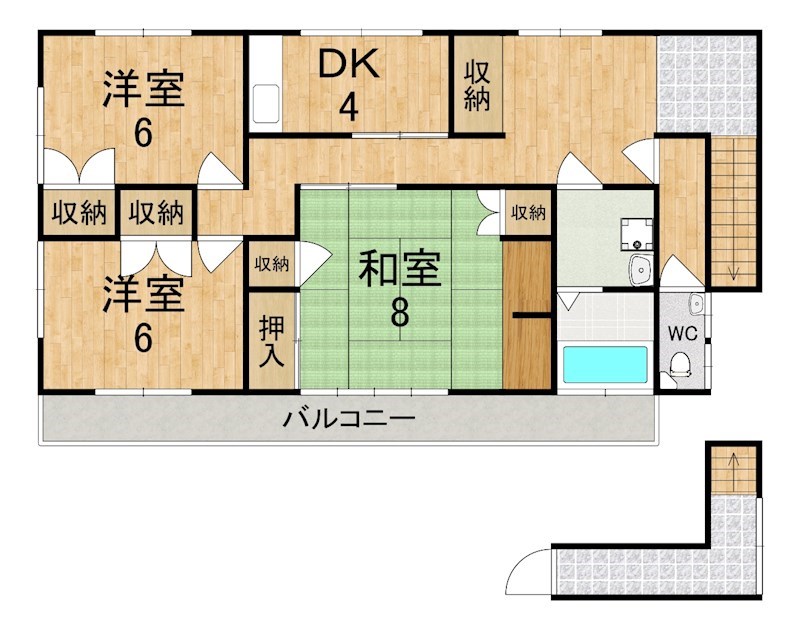 三郷町信貴山西３丁目戸建 間取り図