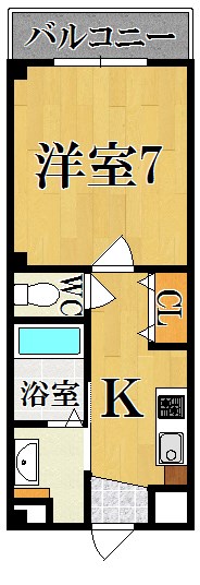 クラールコート 203号室 間取り