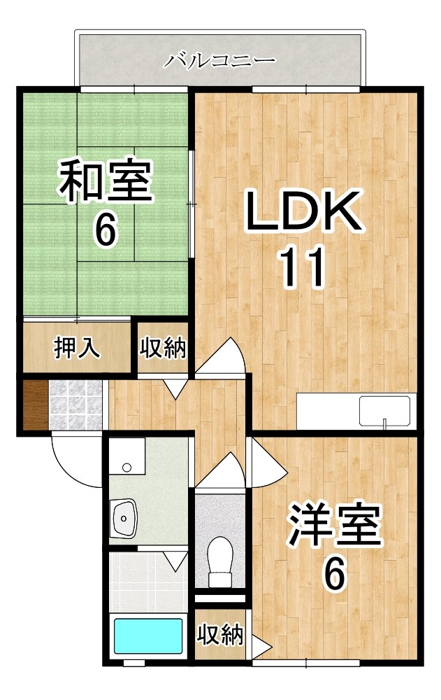 メゾン・ド・クレール 202号室 間取り