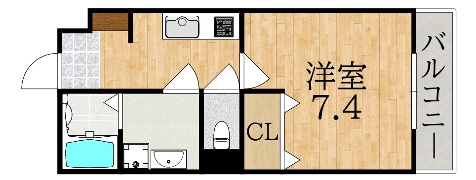 premiereⅢ 203号室 間取り