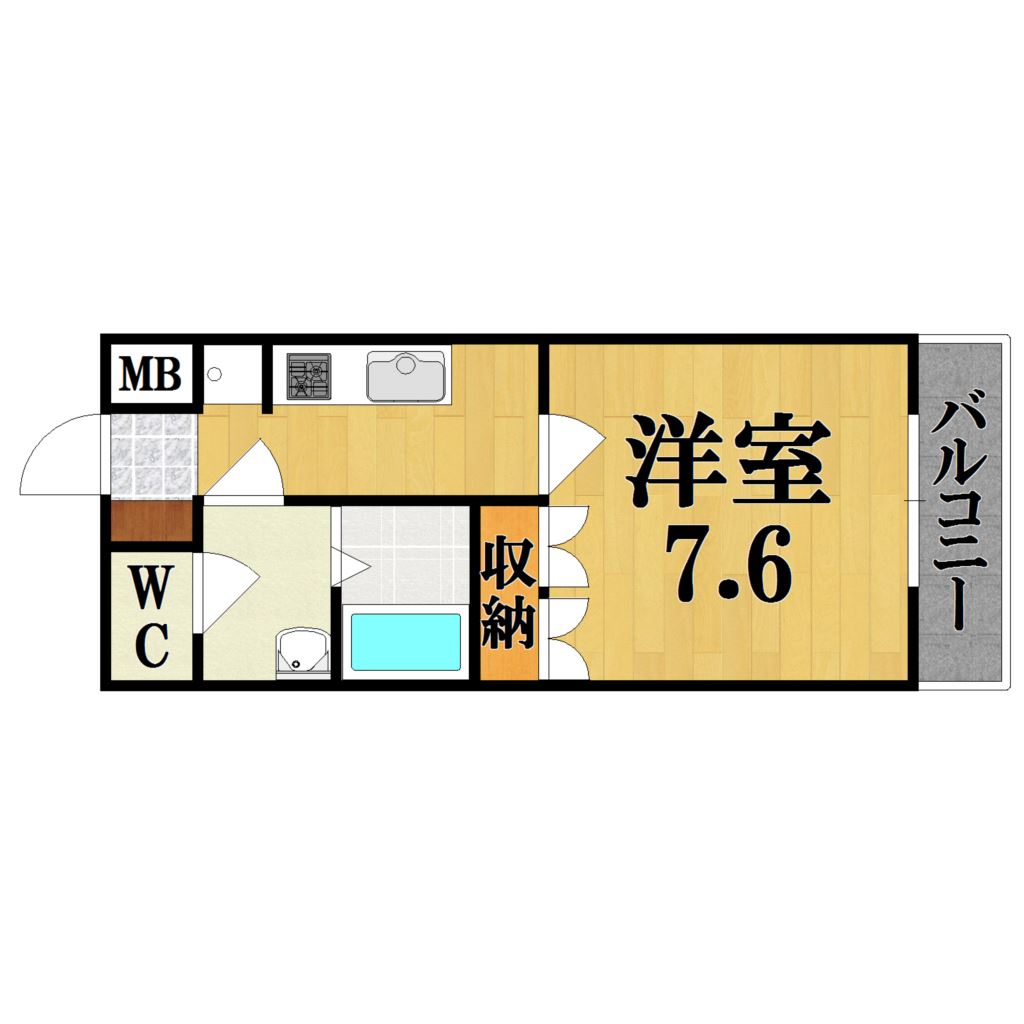 チェリーコーポ 203号室 間取り