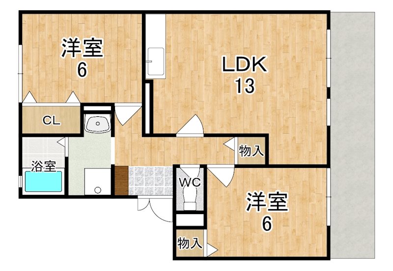 べルパレス 103号室 間取り