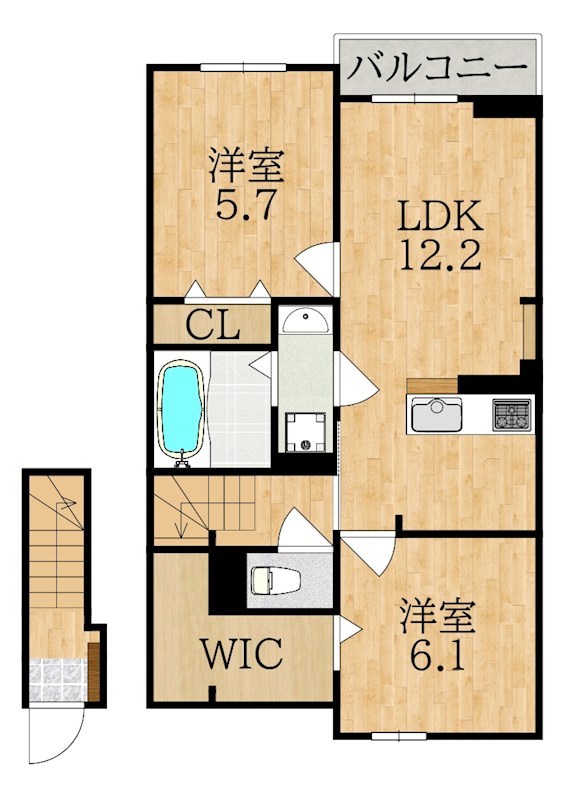 ヴィラージュⅡ 202号室 間取り
