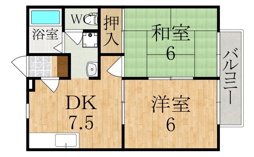 ビクトワールA棟 203号室 間取り