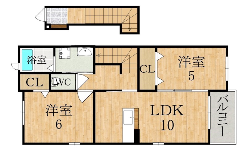 エスメラルダ 206号室 間取り
