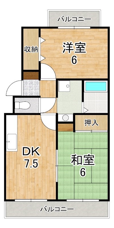 バーベナ光台Ｉ棟 101号室 間取り