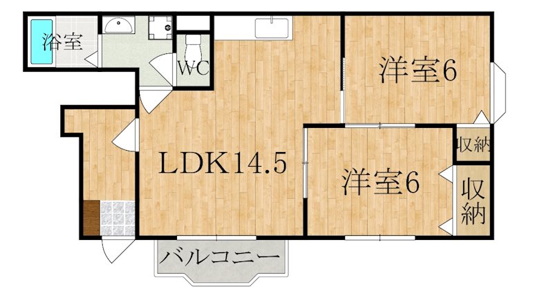 グラース 106号室 間取り