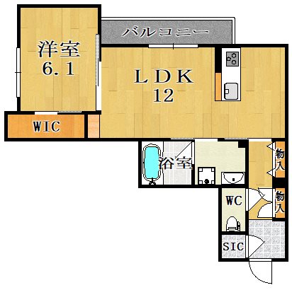 ライムストーン新大宮 205号室 間取り