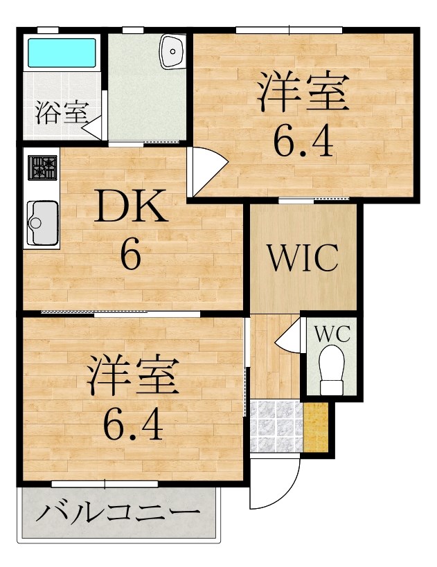 ラ・メゾン柿の木Ａ 101号室 間取り