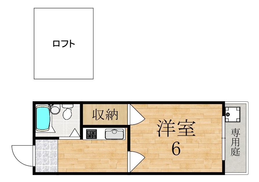 リファインコート八木 101号室 間取り