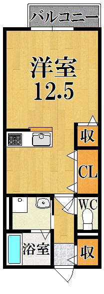 シャルマン 205号室 間取り