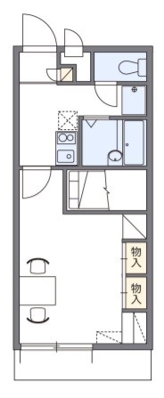 レオパレスＨｉｒｏ 207号室 間取り