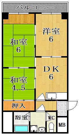 メゾン三条 201号室 間取り