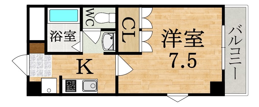 ノーブルコートＮ 202号室 間取り