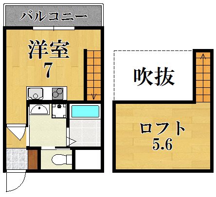 WANARI　Ⅱ 213号室 間取り