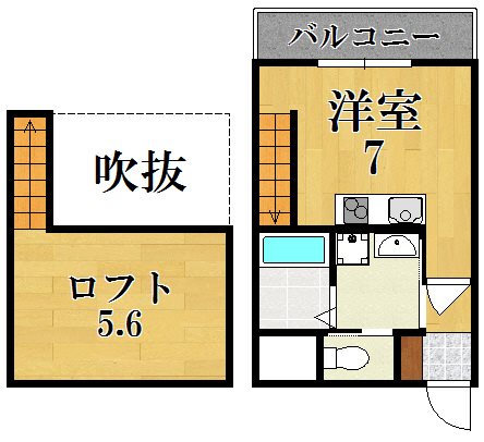 WANARI　Ⅱ 215号室 間取り