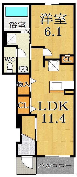 Heritage（エリタージュ） 1103号室 間取り