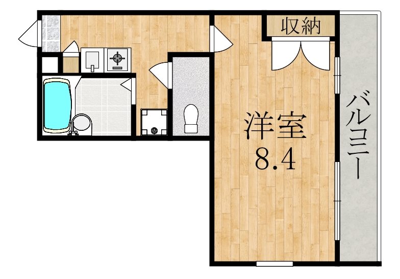 レオパレスウェストコート 201号室 間取り