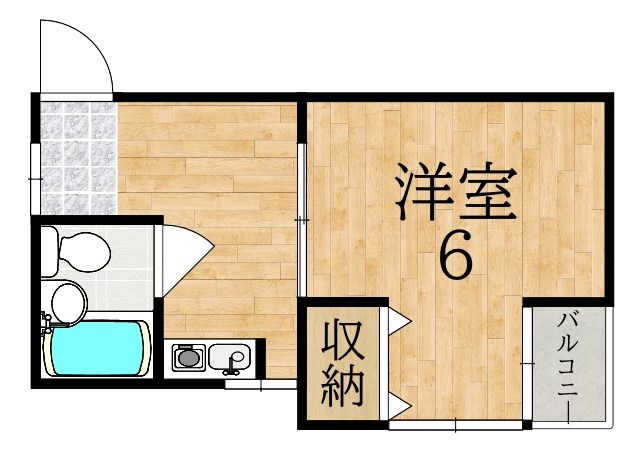 エムズ富雄 D号室 間取り
