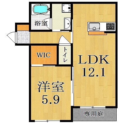 シャーメゾン西大寺 101号室 間取り
