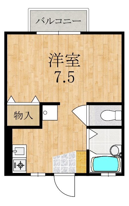 メイプルハイツ 210号室 間取り
