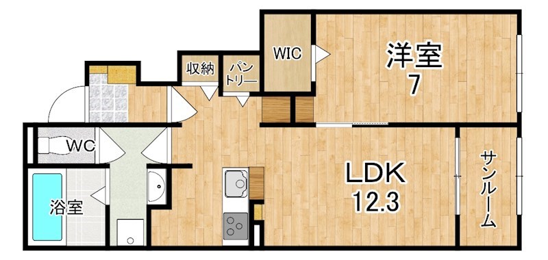 クラール北永井Ａ 107号室 間取り