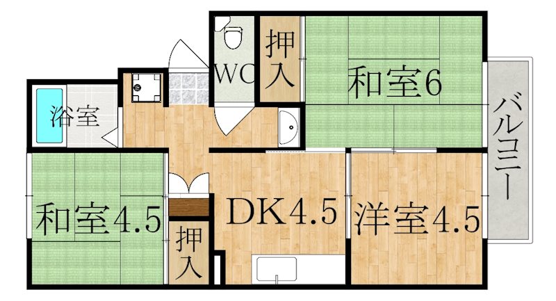 ハイツイヨマタ 210号室 間取り