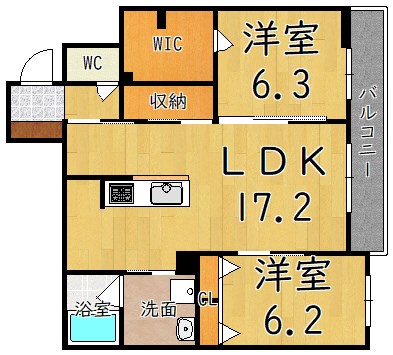 Comforza 302号室 間取り