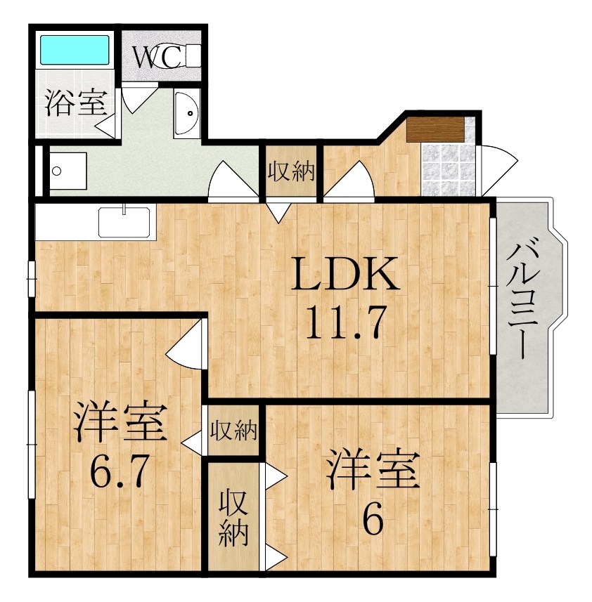 ディアコート２番館 102号室 間取り