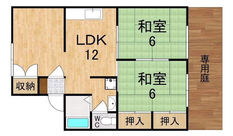 セジュール高木 101号室 間取り