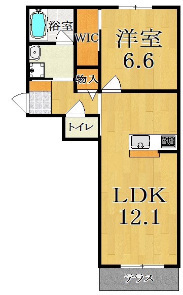 サンライズヒル 101号室 間取り