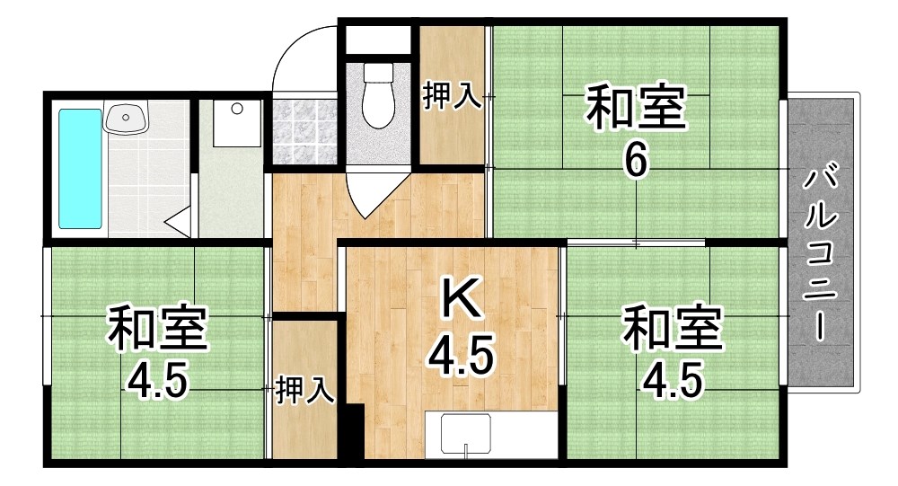 杉本マンション 102号室 間取り