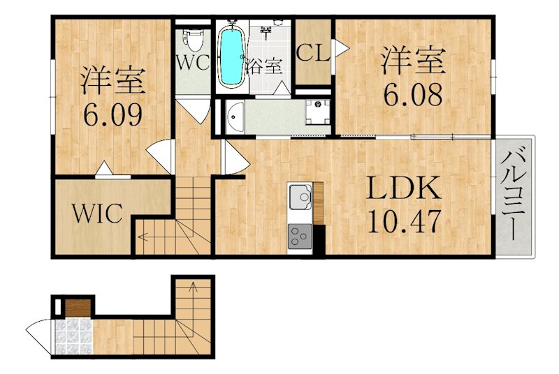 レジデンス天理　五番街 202号室 間取り