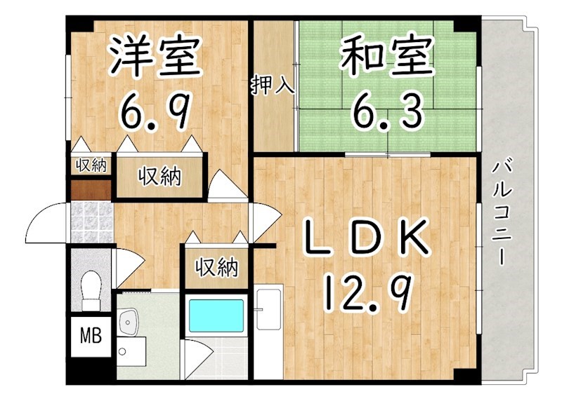 サニーコート西真美 間取り図