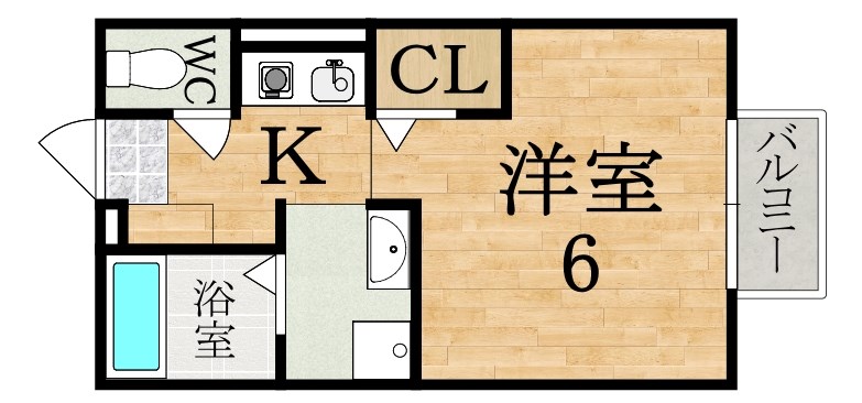 セジュール三笠Ｃ棟 101号室 間取り