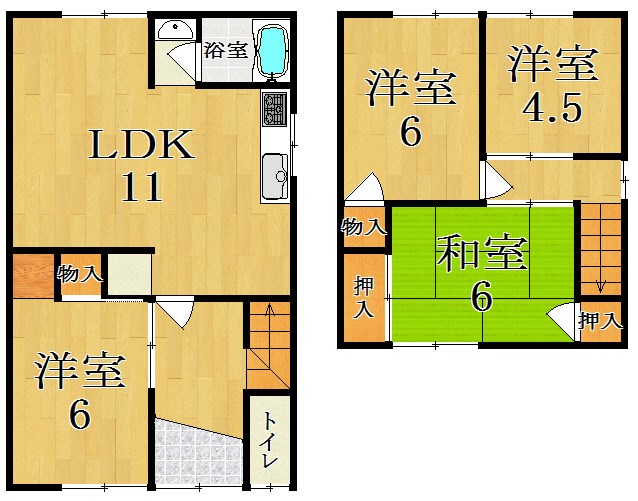 六条西3丁目戸建 間取り